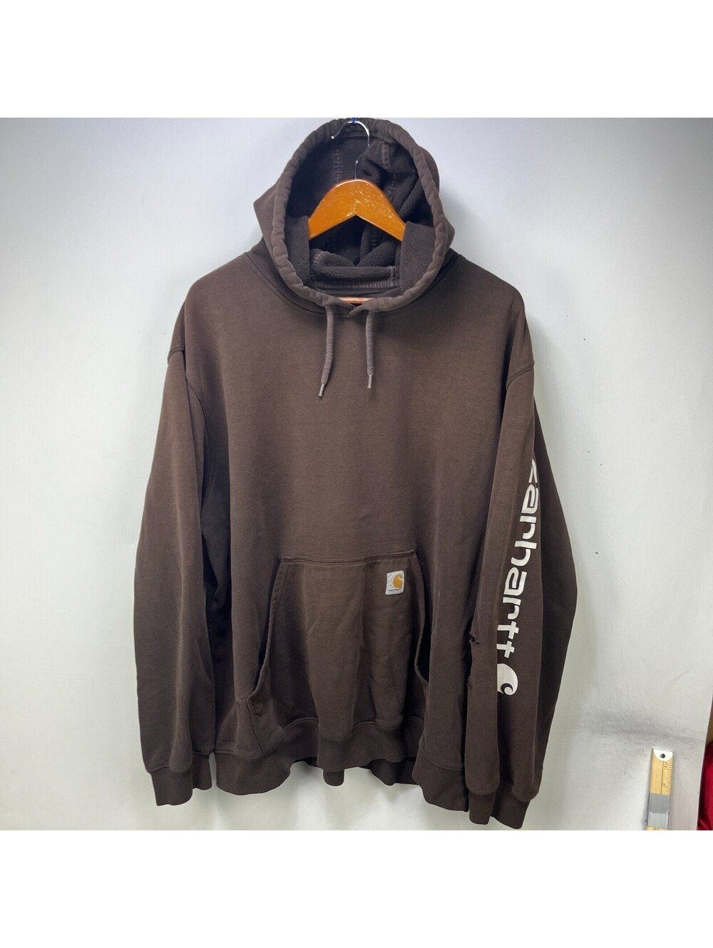 Vintage Carhartt Brown Sun Faded Kanye Hoodie 2XL